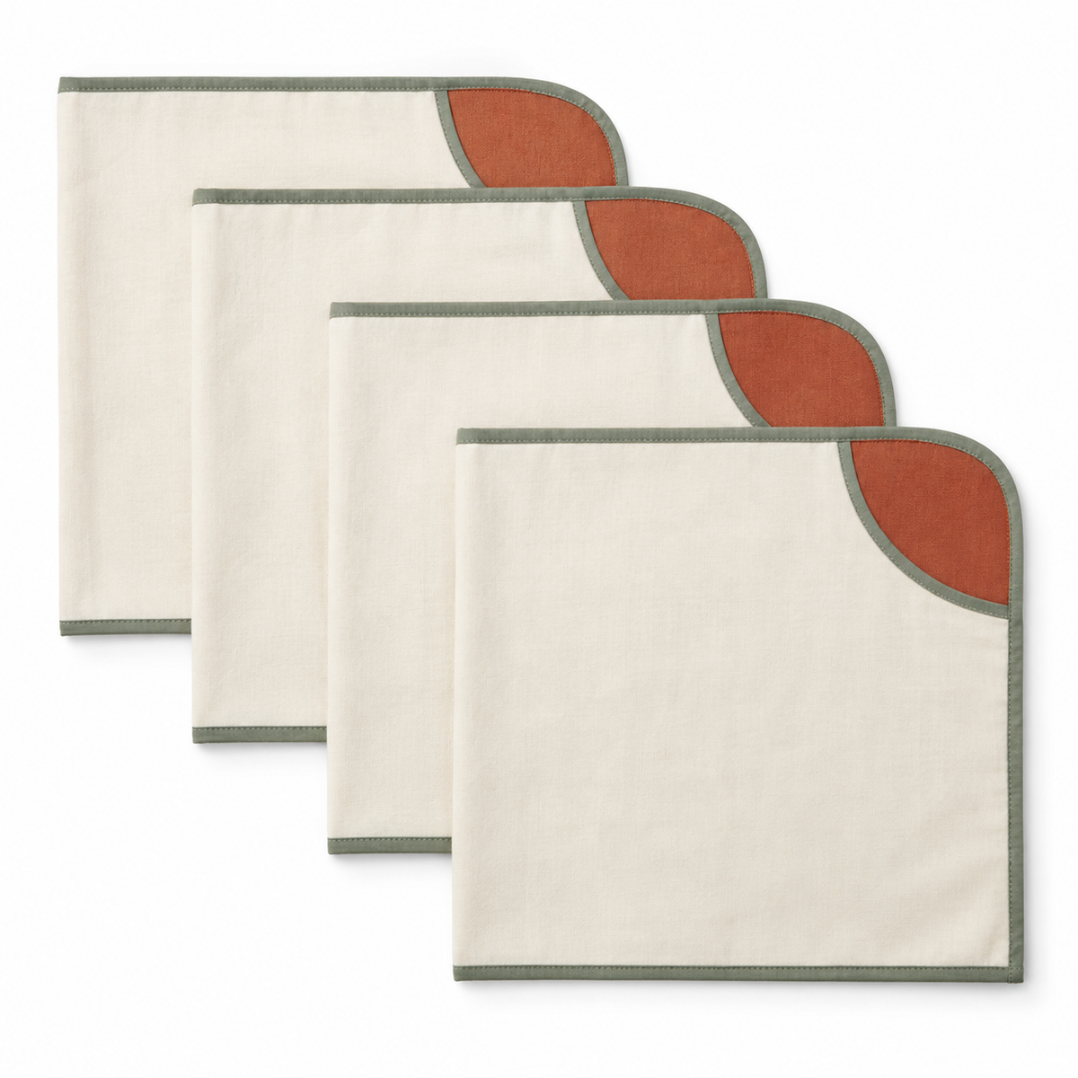 Folded Leaf Napkins Set of 4