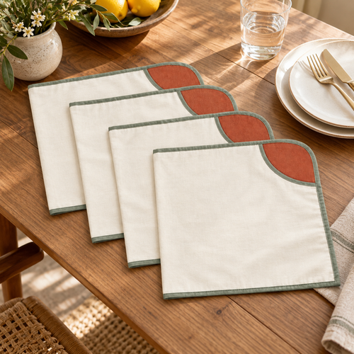 Folded Leaf Napkins Set of 4