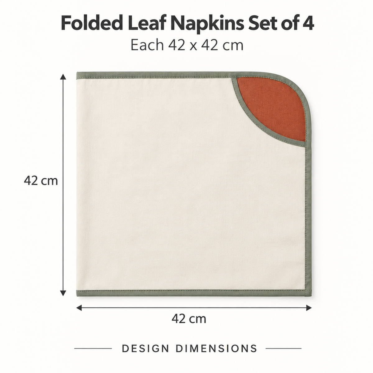 Folded Leaf Napkins Set of 4