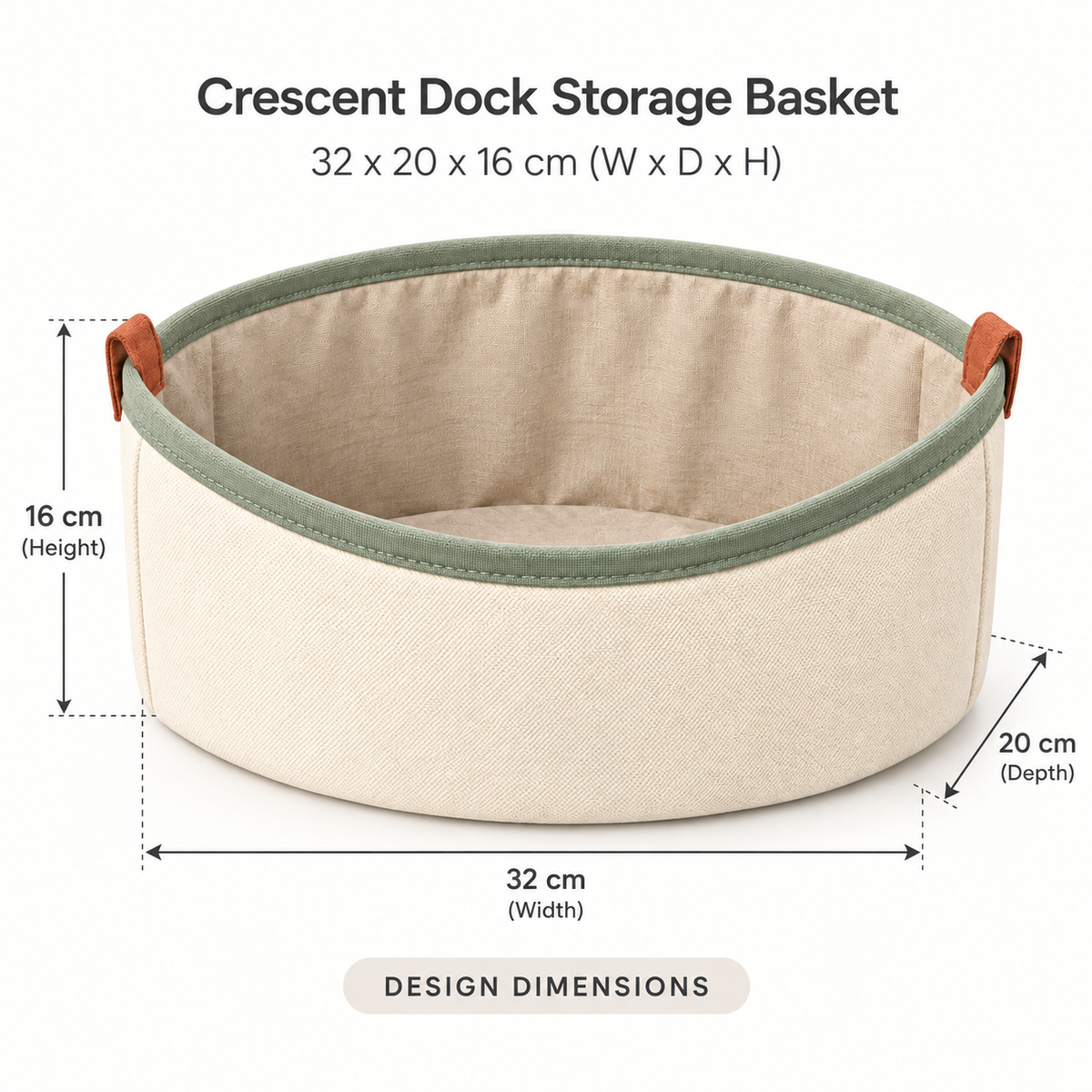 Crescent Dock Storage Basket