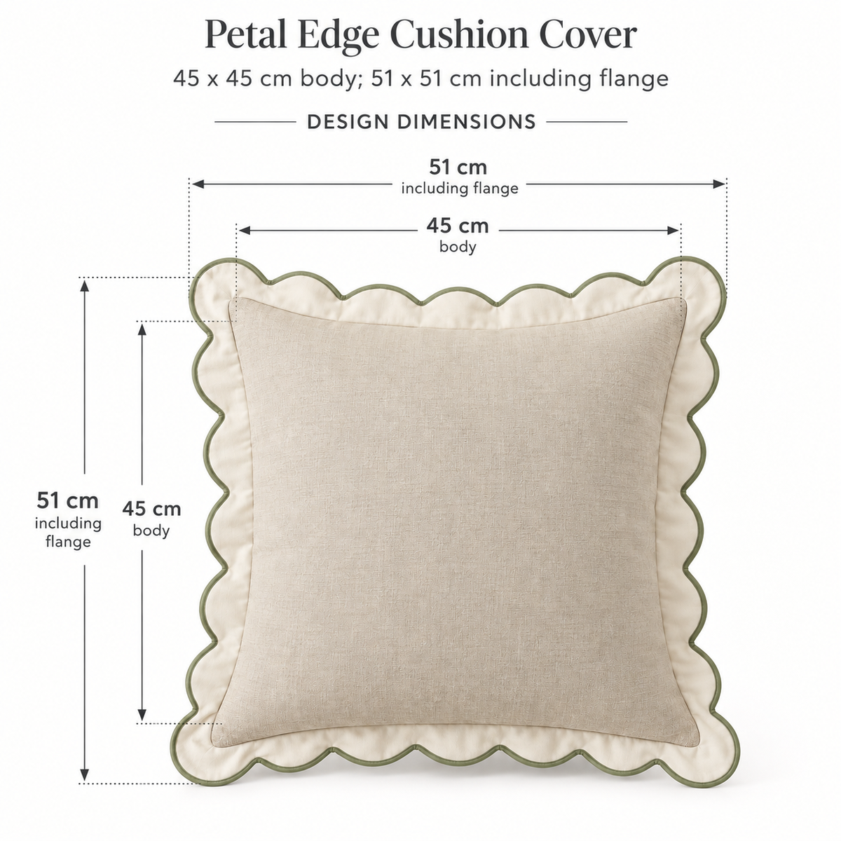 Petal Edge Cushion Cover