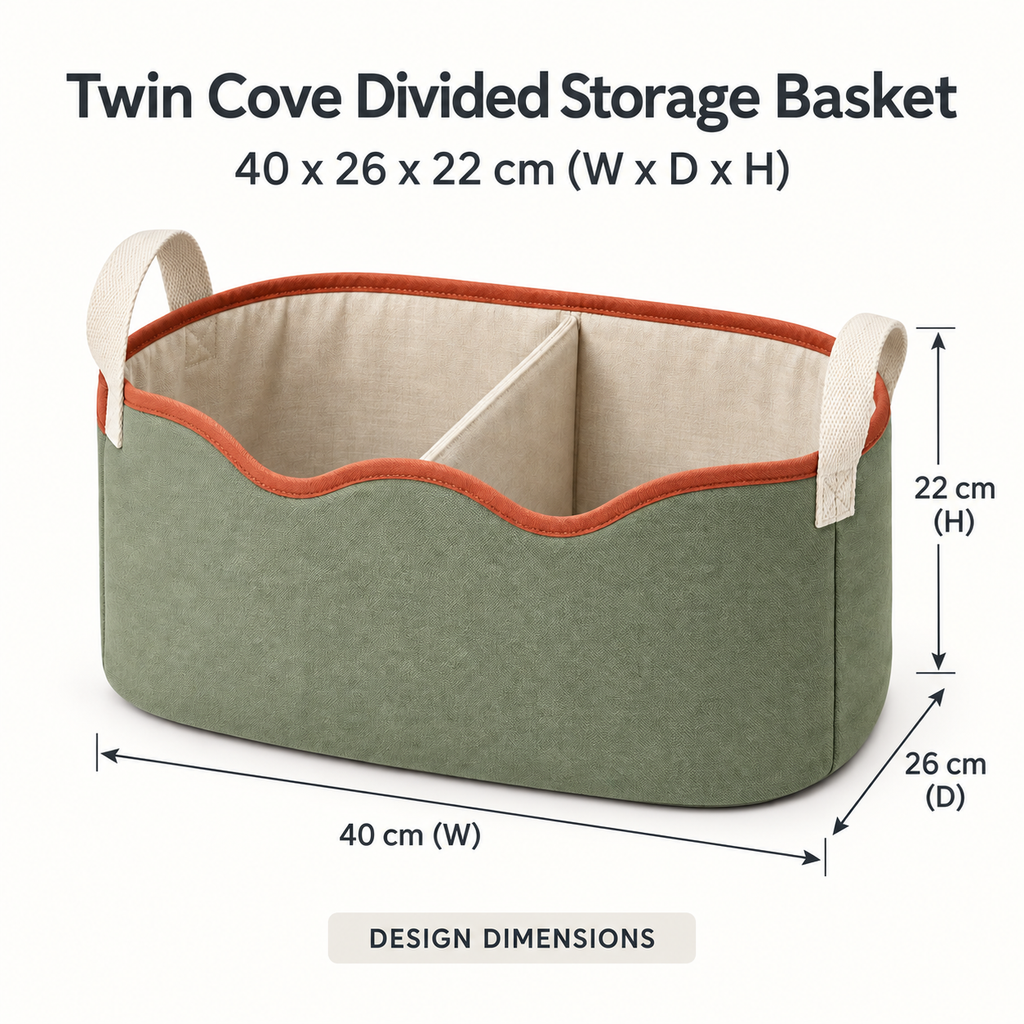 Twin Cove Divided Storage Basket