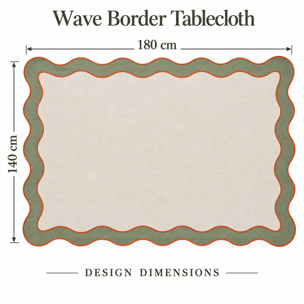 Wave Border Tablecloth