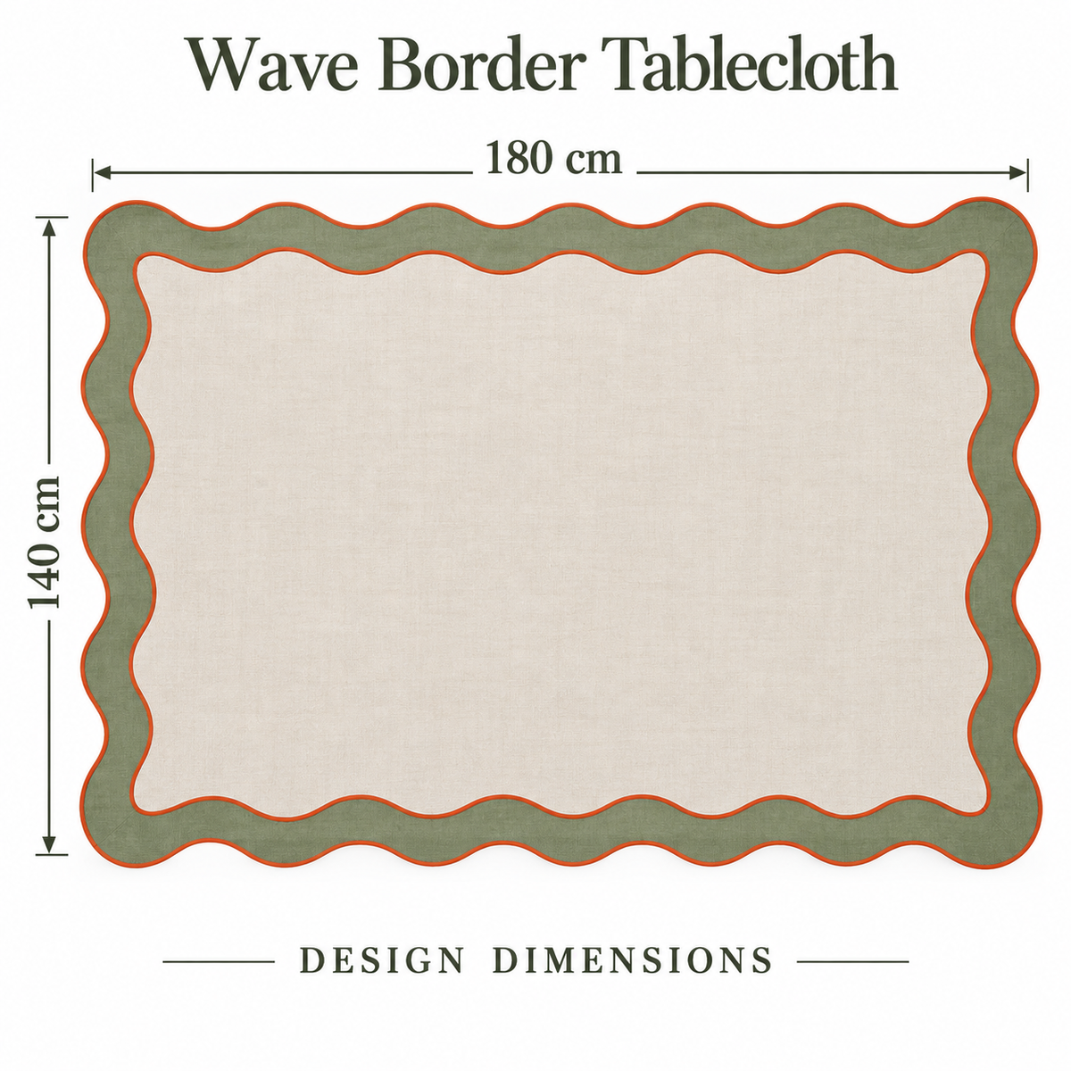 Wave Border Tablecloth